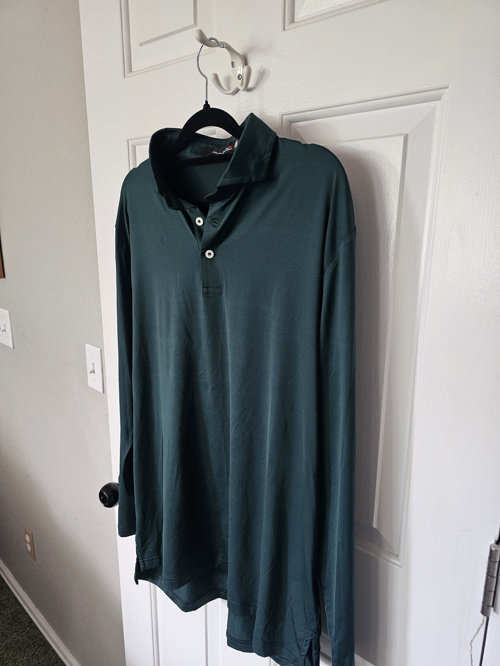 RLX Ralph Lauren Dark Green Long-Sleeve Polo